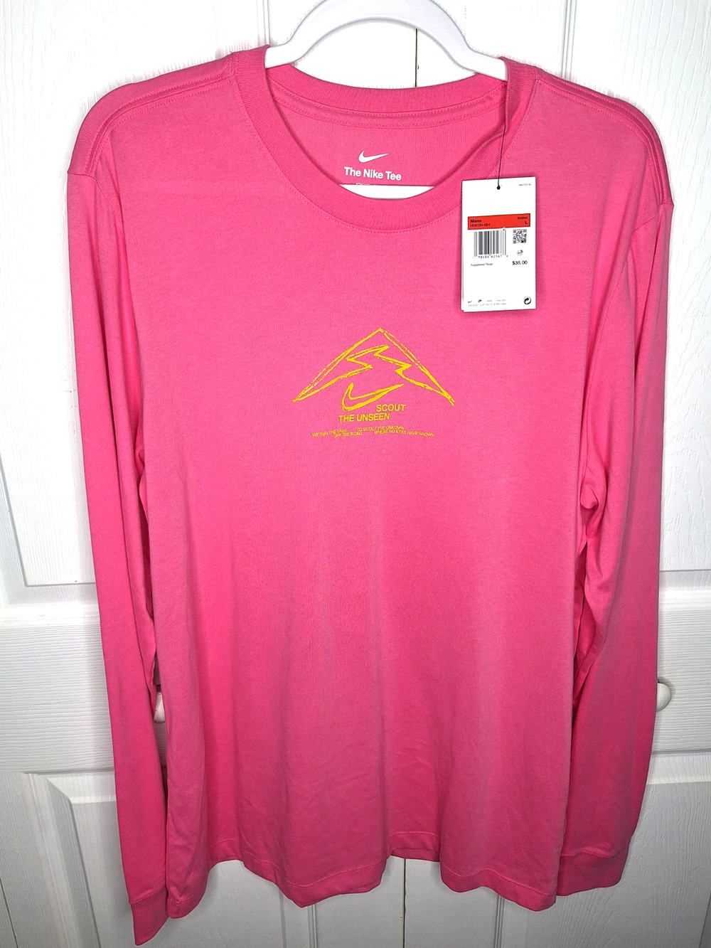 Nike Trail Pink Long Sleeve T-Shirt Scout the Unseen size Large HV4194-684